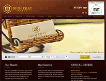 Tablet Screenshot of dinhphathotel.com